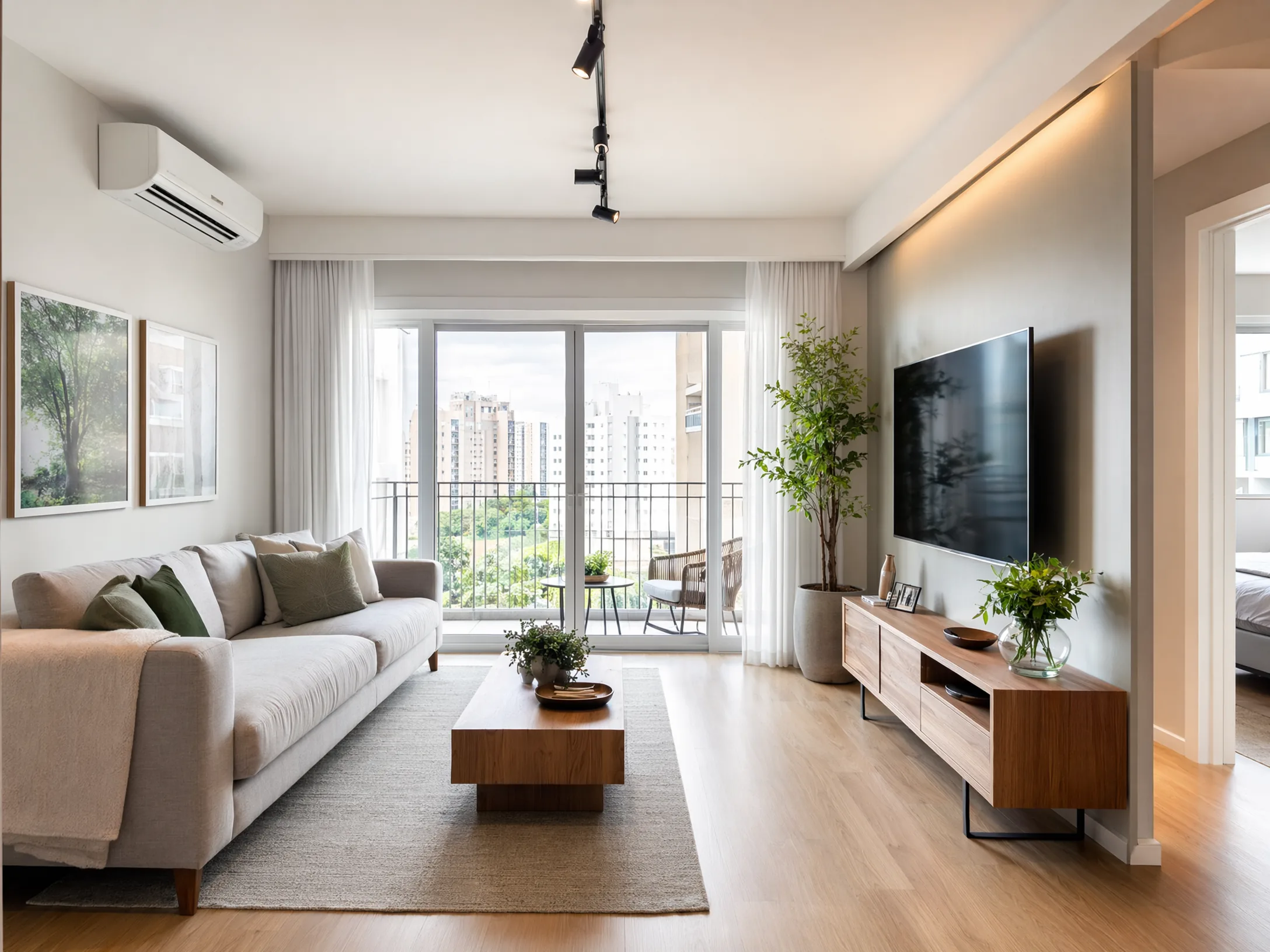 Apartamento mobiliado com home office no Santa Mônica