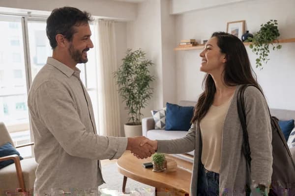 Aperto de mãos fechando o contrato de locação
